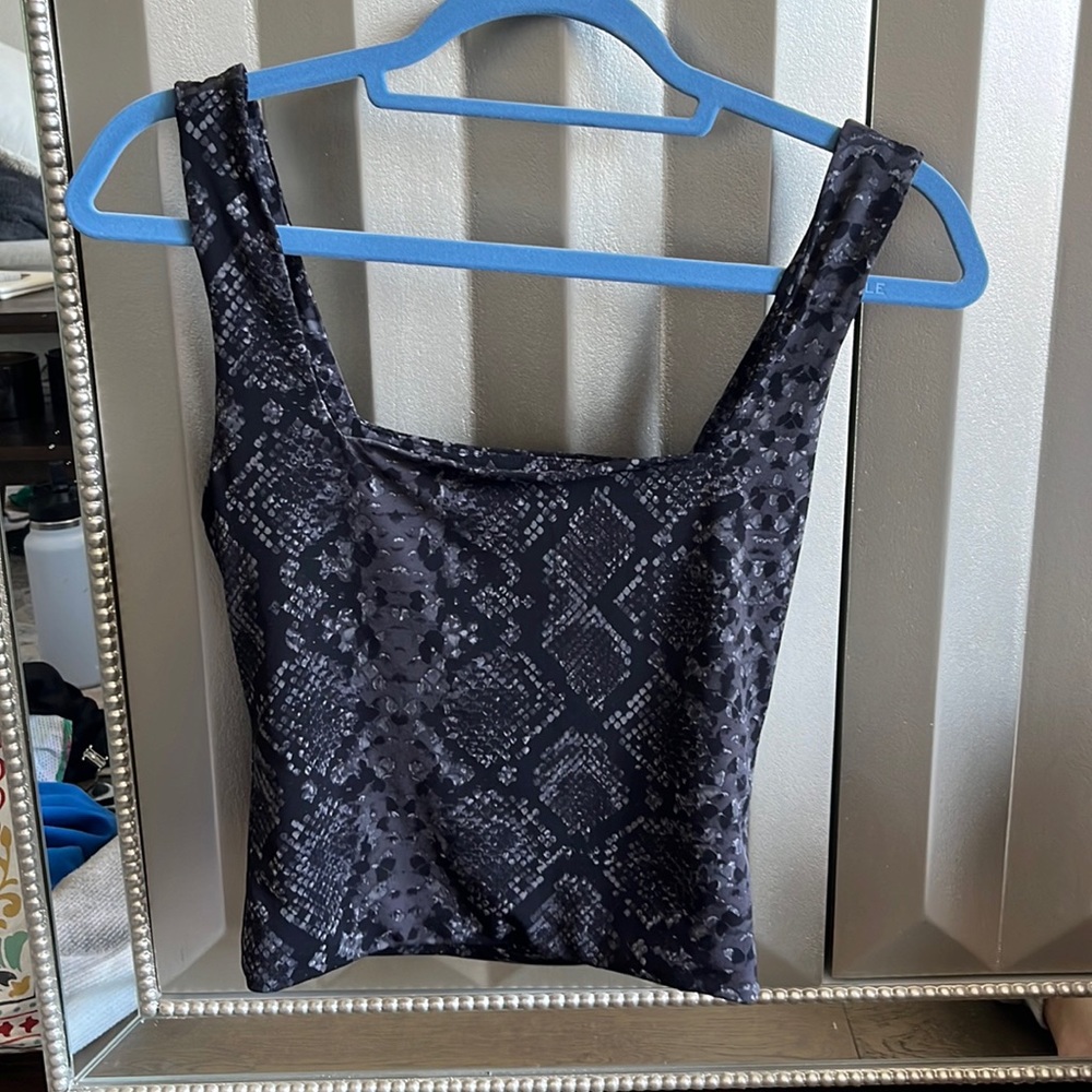 Animal print black night out top